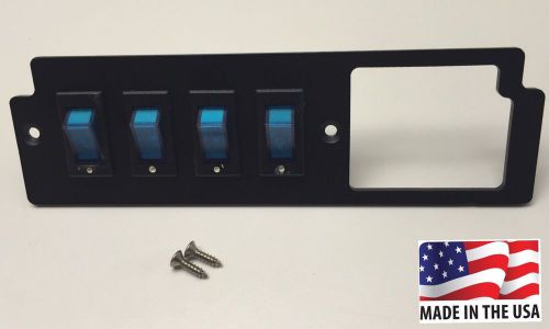 87-93 ford mustang 5.0 foxbody ashtray plate panel with switches   - black