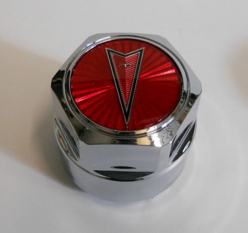 Pontiac firebird grand prix arrow head center cap chrome red emblems single one