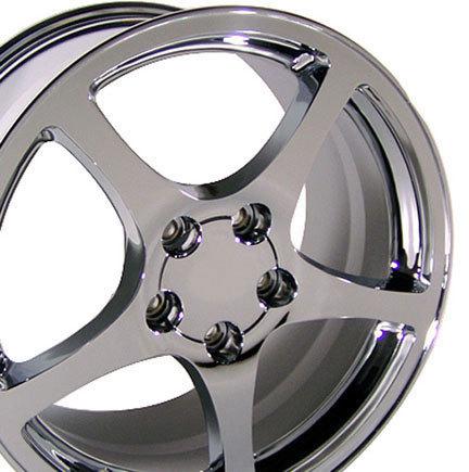 17" 18" 8.5/9.5 chrome c5 style wheels  rims fit camaro corvette