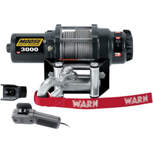 Moose racing 3000lb winch with synthetic rope (4505-0482)