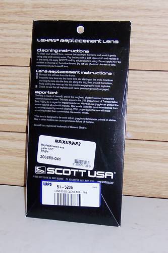 Clear replacement lens scott 83 87 89 89xi 90 goggles