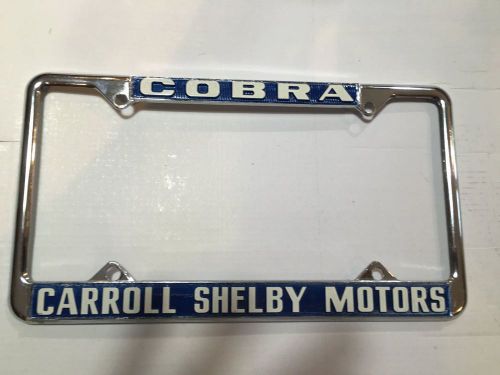 1965 shelby cobra &#034;carroll shelby motors - cobra&#034; license plate bracket