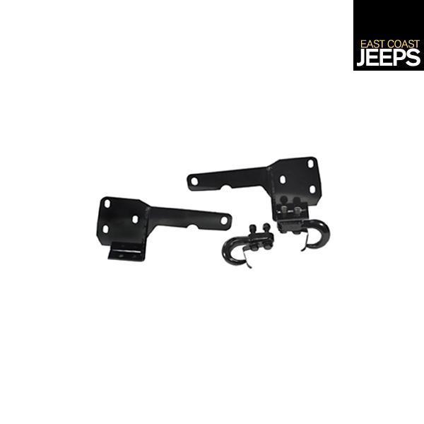 11236.05 rugged ridge tow hooks and frame brackets, 84-01 jeep cherokees and