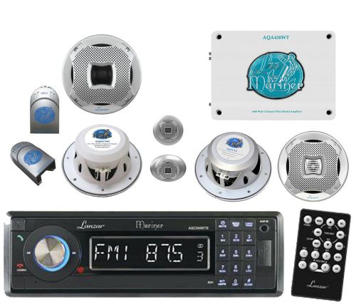 Lanzar bluetooth stereo+2-way marine component system+ 7.7&#039;&#039; speakers +amplifier