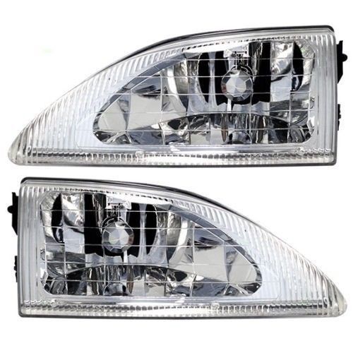 1994 - 1998 ford mustang headlight lamp w/cobra pair left and right set