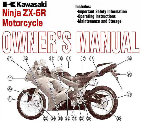 2005 kawasaki ninja zx-6r motorcycle owners manual -ninja zx6r zx636c1