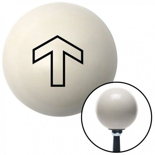 Black broad arrow up ivory shift knob with 16mm x 1.5 insertpull pool lever