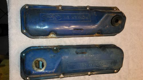 351c cleveland mach 1 oem ford valve covers w/ drip rails mercury cougar mustang