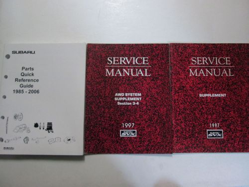 1997 subaru svx service repair shop manual supplement 3 volume set oem books