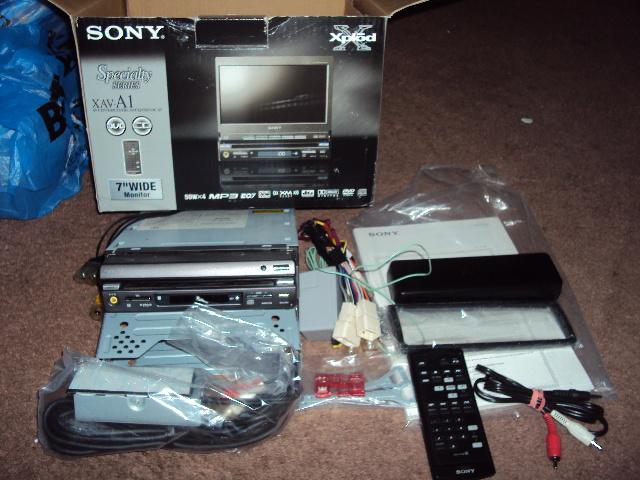 Used sony xav-a1 in-dash single din car stereo monitor dvd