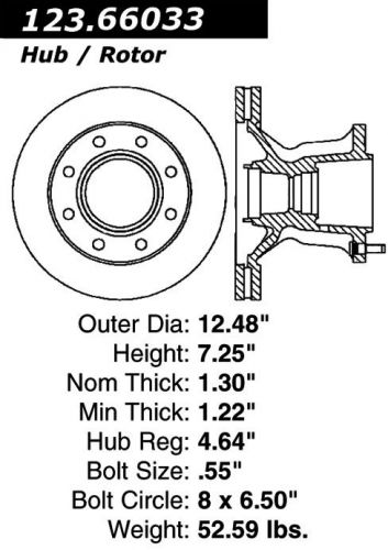 Brake drum rear/front centric 123.66033