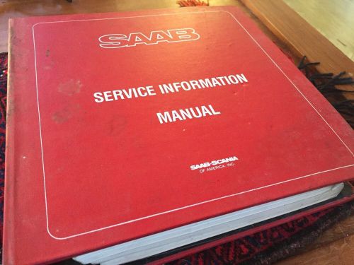 1971-1988 saab 900 factory service information shop manual oem bound supplements