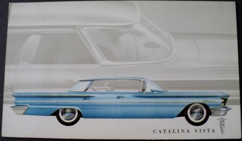 Nos 1960 pontiac vista dealer original post card