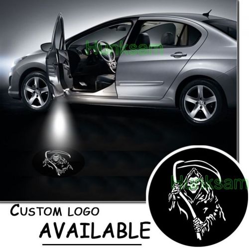 Grim reapers skull logo led car door light ghost shadow 3d projector decorative