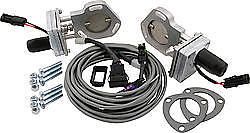 Race ready 2-1/2 in pipe aluminum dual electric exhaust cut-out kit p/n ec250d