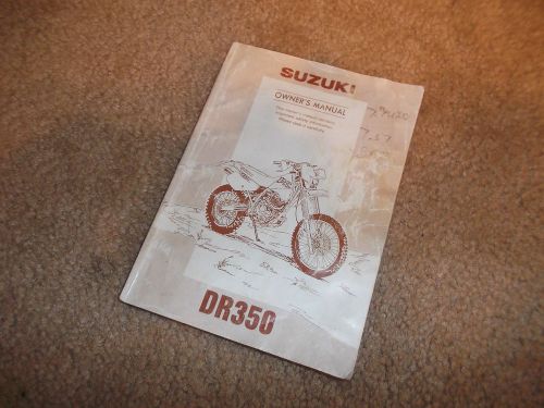 1993 1994 original suzuki dr 350 motorcycle owners manual repair maintenace book