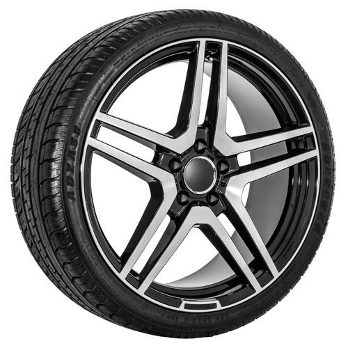 19 inch mercedes benz  replica  machine faced/black wheels rims tire package ...