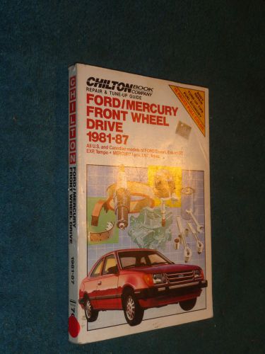 1981-1987 ford escort tempo exp lynx topaz+ shop manual/  chiltons service book