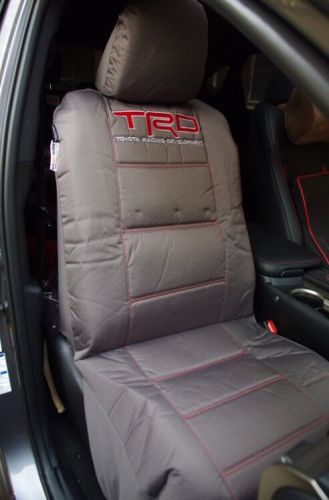 Pair superior airbag safe canvas trd  universal size seat covers (fits: toyota)