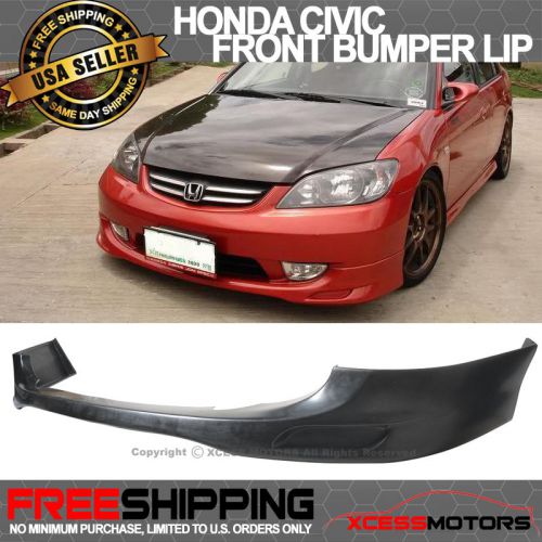 04 + honda civic 2/4dr pu front bumper lip spoiler + carbon fiber sheet 60&#034;x59&#034;