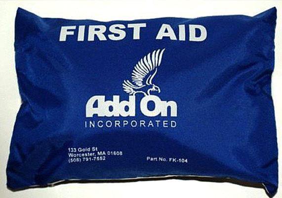 First aid kit for all touring and cruiser motorcycles