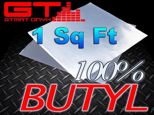 New gtmat onyx butyl cld tile 12&#034;x12&#034; constrained layer dampener sound deadener