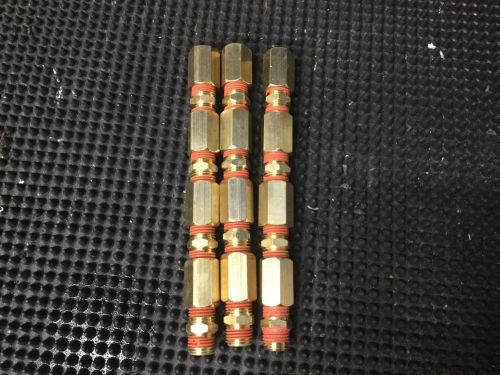 12 brass 1/4 npt female (both ends)  and 12 male  adaptors  air line adaptors