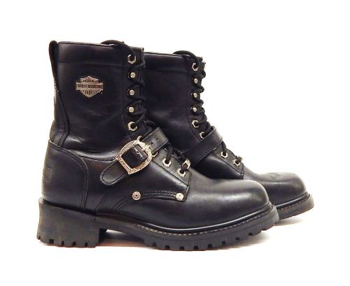 Harley davidson motorcycle black leather boots d91003 men&#039;s size 7 ½