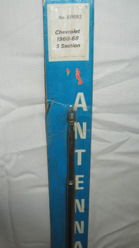 Vintage nos 1960-1968 chevrolet 3 section oval am/fm antenna mast-usa made chevy