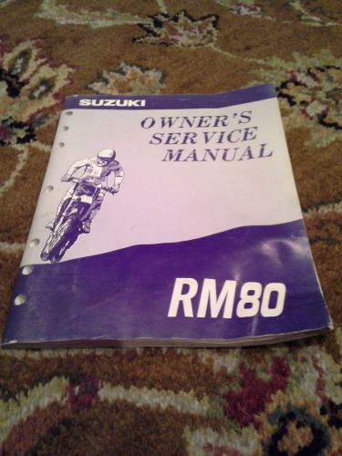 Original 1994 suzuki rm80 dirt bike owner&#039;s service manual part: 99011-02b28-03a