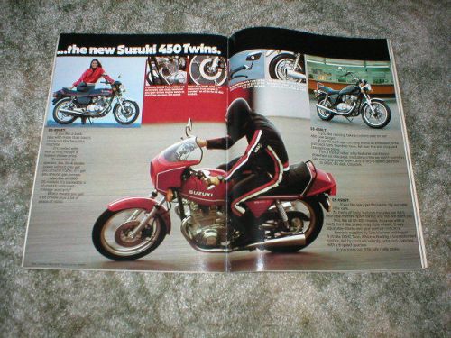 1980 suzuki superbike gs-450 original cycle sales brochure gs450 4 pgs