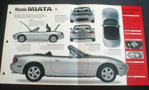 1998 mazda miata 1.8 convertible unique imp brochure