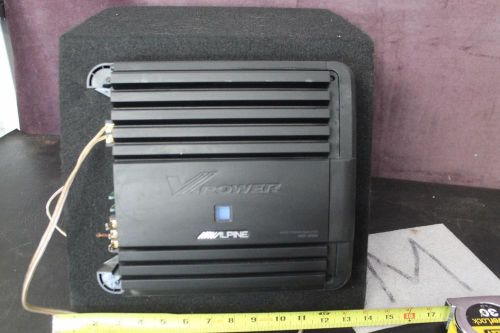 Alpine mrv-m500 500w mono power subwoofer amplifier with sub and box exc. cond.