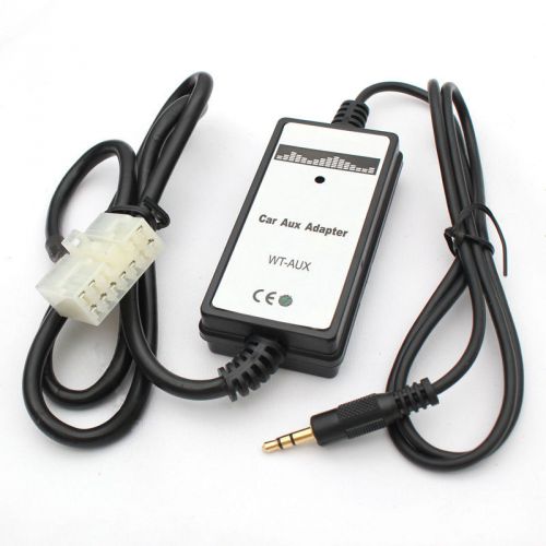 Car stereo 3.5mm aux audio input mp3 adapter interface for lexus 5+7 pin plug