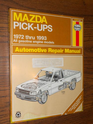 1972-1993 mazda truck shop manual / pickup service book 92 91 90 89 88 87 86 85+