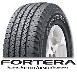 One (1) goodyear fortera silent armor 275/55r17 tire used