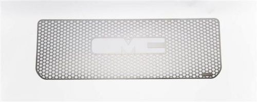 Polished stainless steel punch grille overlay for 2015-2016 gmc sierra hd by pu