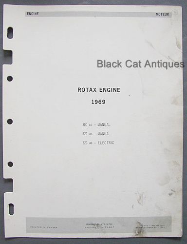 1969 bombardier rotax engine 300 cc manual 320 as (manual &amp; electric) parts list