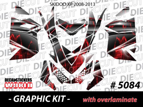 Ski-doo xp mxz snowmobile sled wrap graphics sticker decal kit 2008-2013 5084