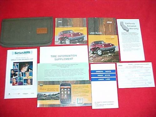 2012 jeep wrangler new original dvd owners manual service guide kit 12 + case