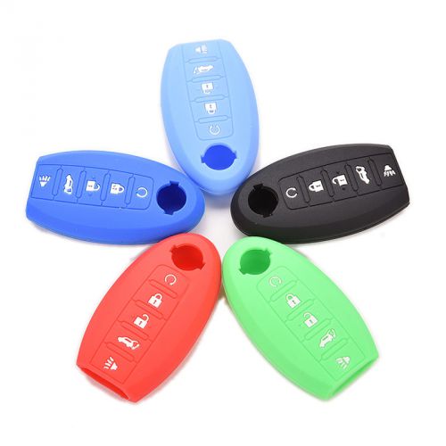 5 button remote smart key silicone key case cover holder for nissan tls