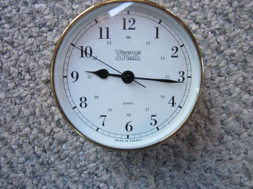 Boat or ship clock brass weems and plath quartz made in france