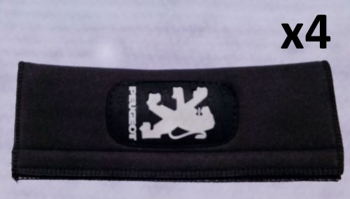 4x dark gray seat belt cover shoulder pads for peugeot vehicles