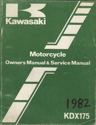 1982 kawasaki motorcycle kdx175 service manual