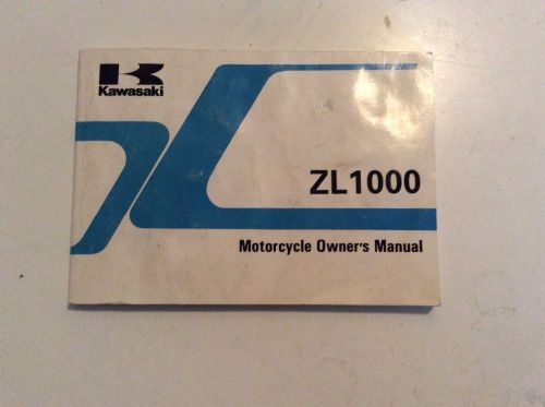 Kawasaki zl1000 owners manual