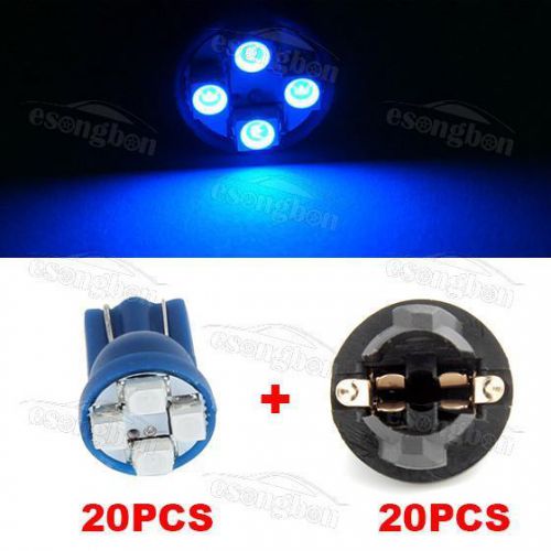 20pcs blue t10 pc194 pc168 led car instrument light wedge bulbs for toyota tacom