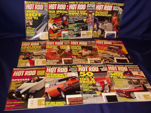 1993 hot rod magazines all 12 issues in very good condition