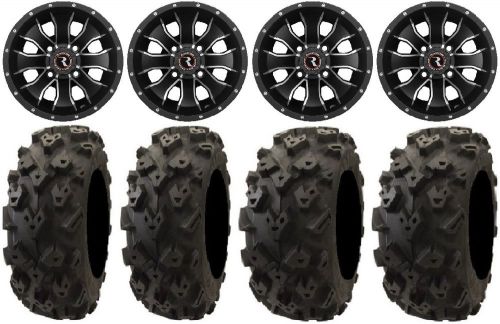 Raceline mamba 14&#034; wheels black 27&#034; black diamond tires polaris rzr 1000 xp
