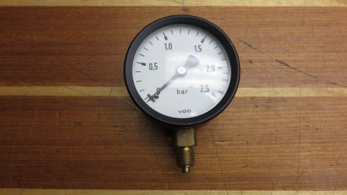 Vdo vintage marine engine turbo air pressure gauge 0-2.5 bar scale 2&#034; black