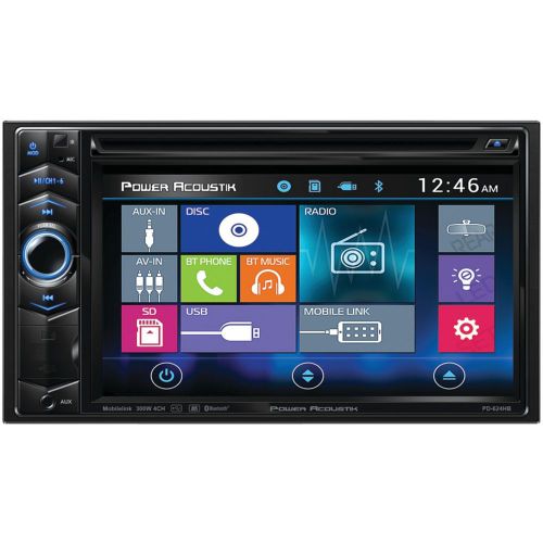 Power acoustik pd-624hb 6.2&#034; double-din in-dash lcd touchscreen dvd receiver ...